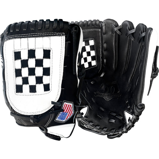 12" Basket Web - Black & White Checkerboard