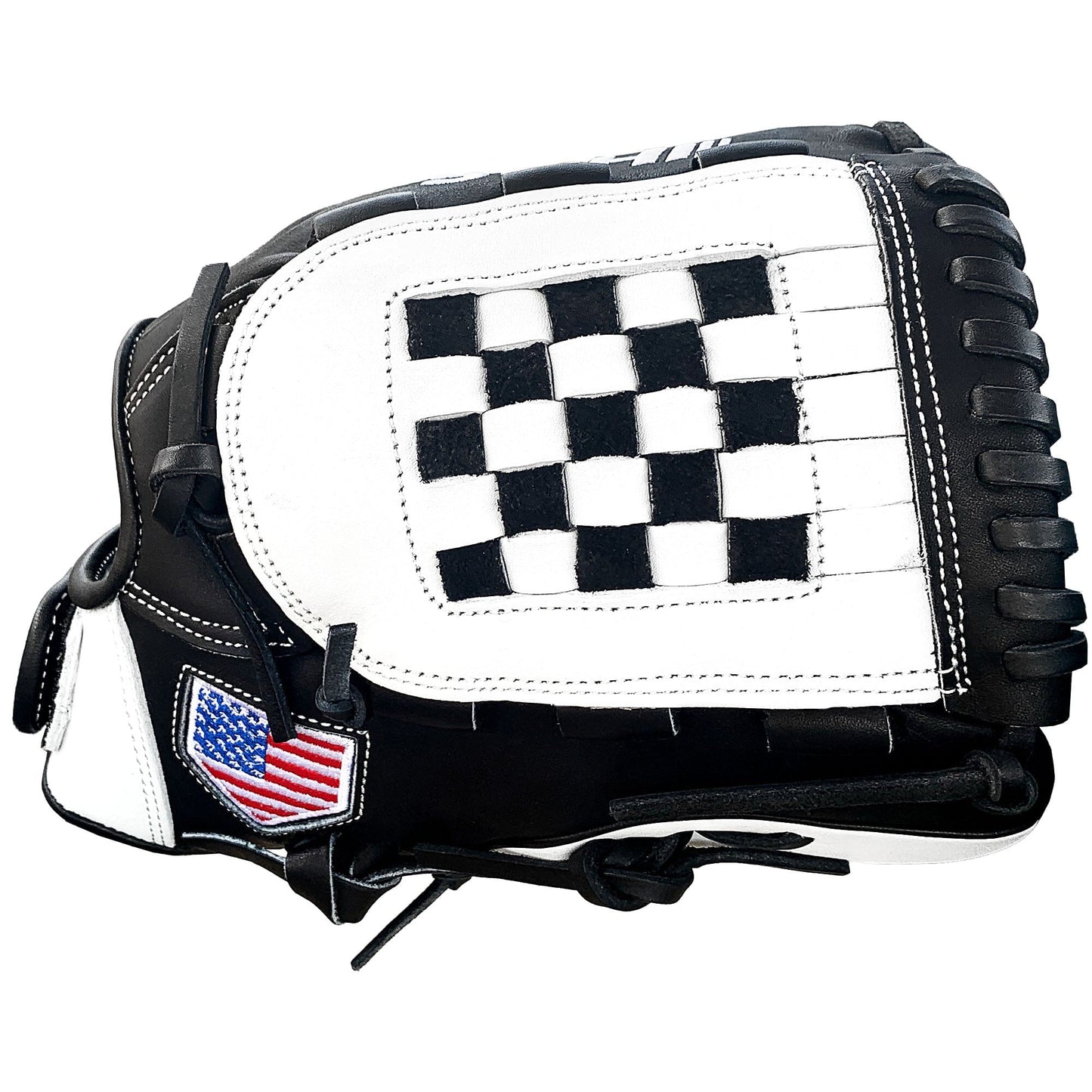 12" Basket Web - Black & White Checkerboard