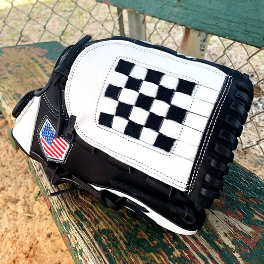 12" Basket Web - Black & White Checkerboard