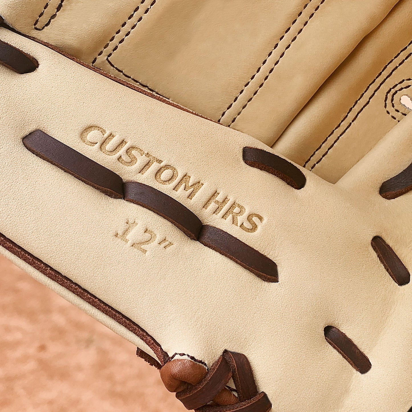 12" - Cream with Dark Brown Laces - Two Piece Closed Web