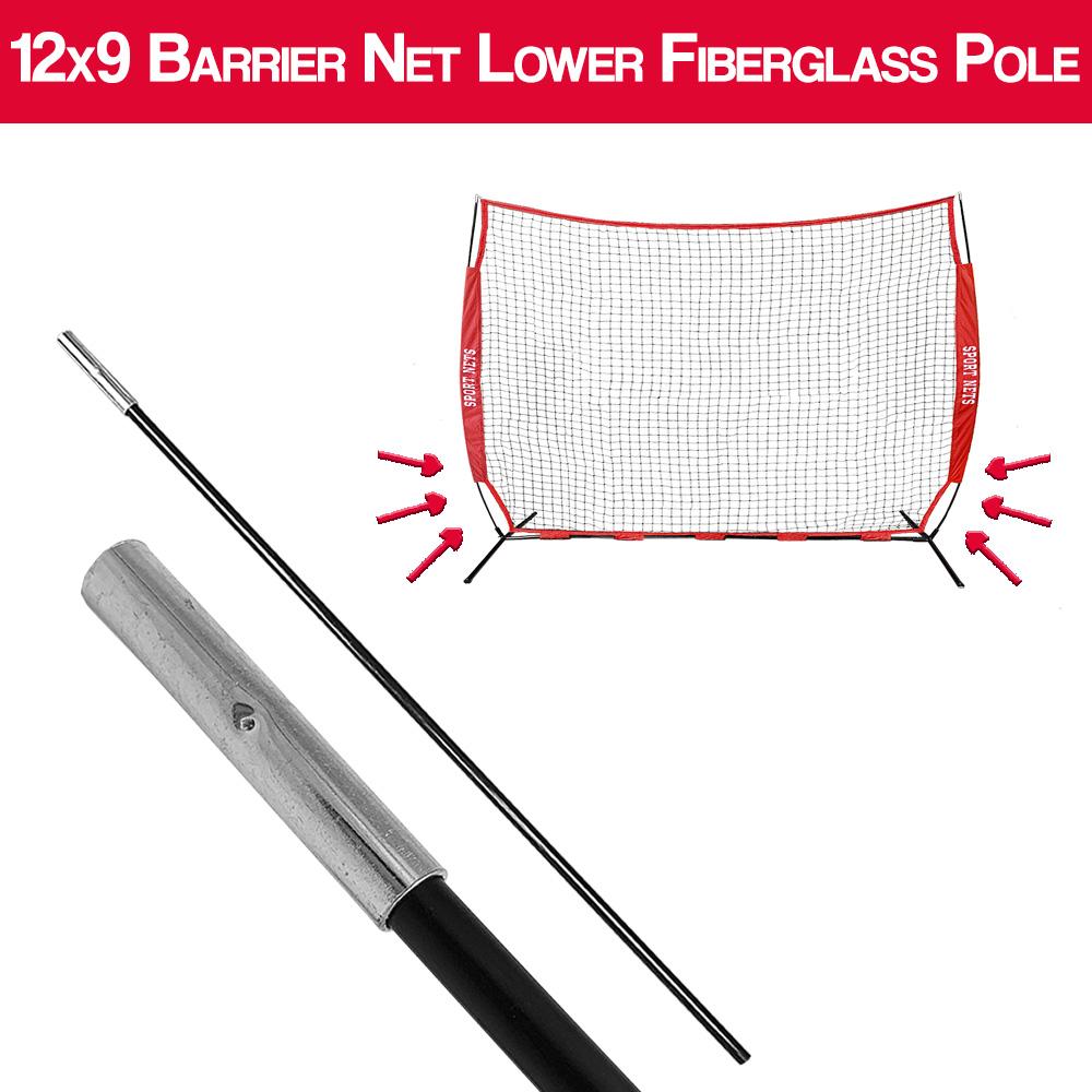 12x9 Barrier Net Replacement Lower Fiberglass Pole