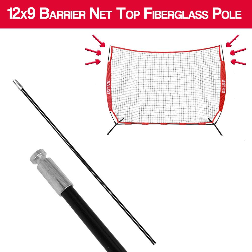12x9 Barrier Net Replacement Top Fiberglass Pole