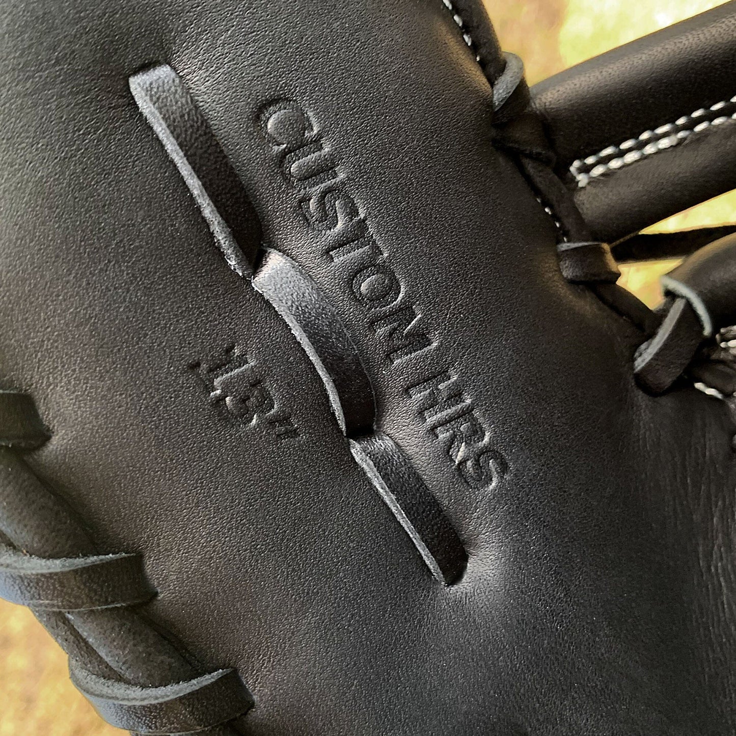 13" Softball First Base Mitt - Black with Black Laces