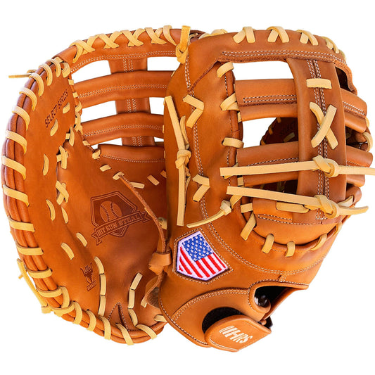 13" Softball First Base Mitt - Tan with Cream Laces