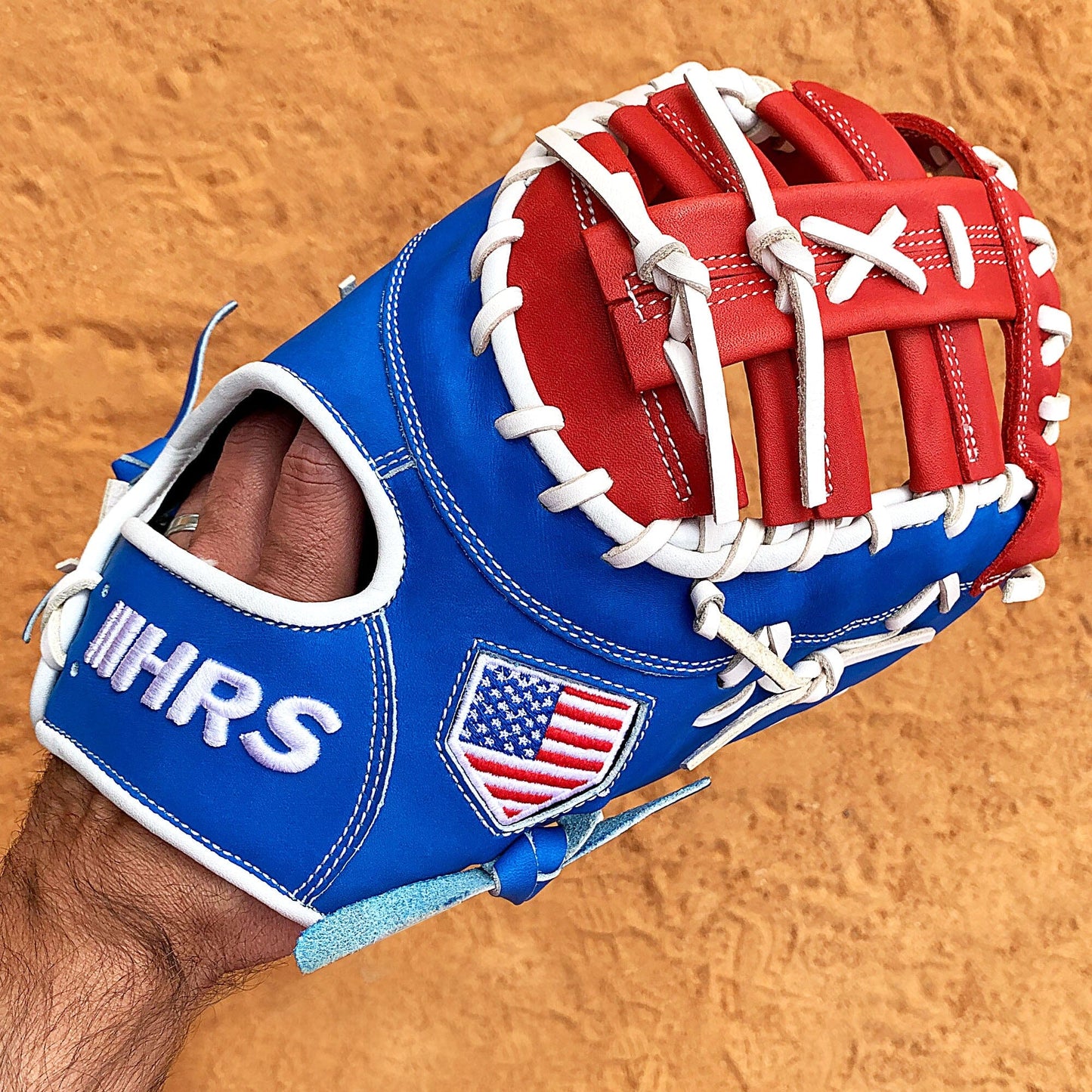 13" Baseball First Base Mitt - Red/White/Blue