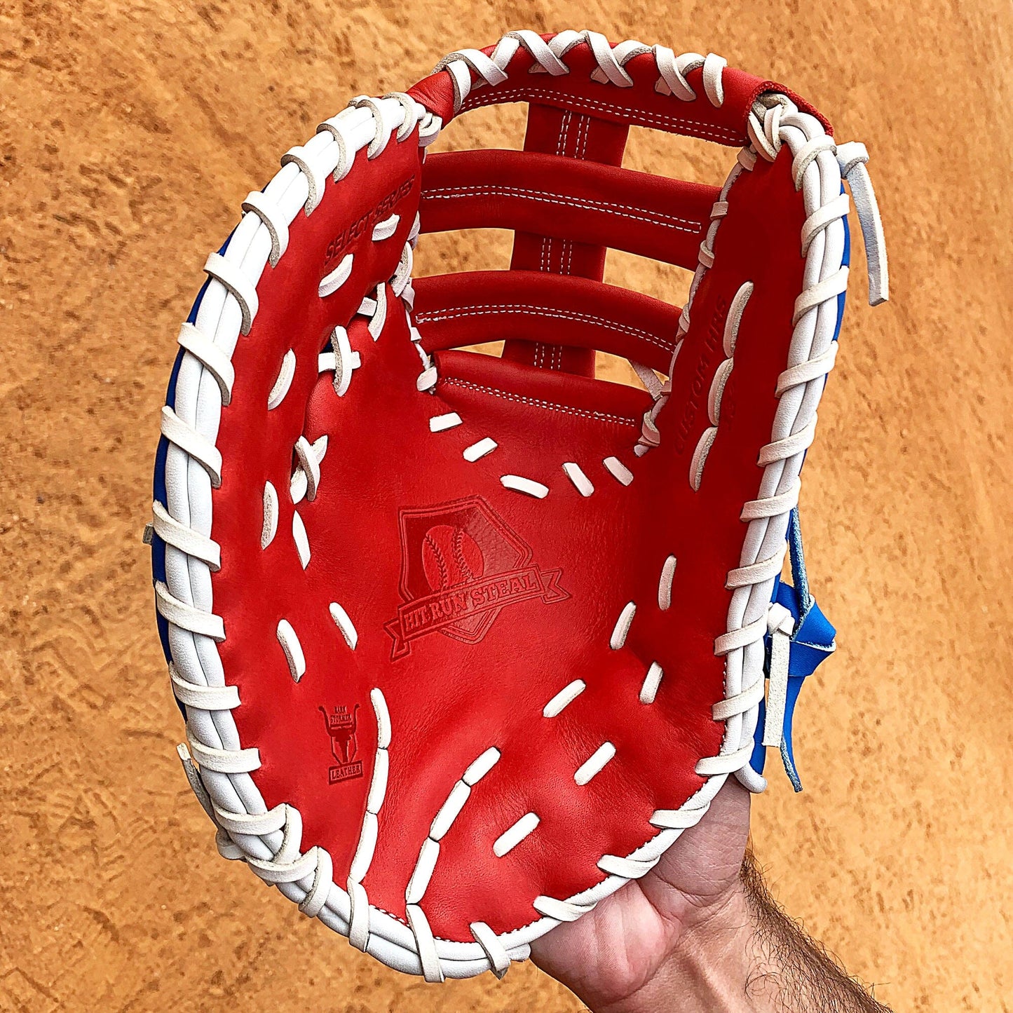 13" Baseball First Base Mitt - Red/White/Blue