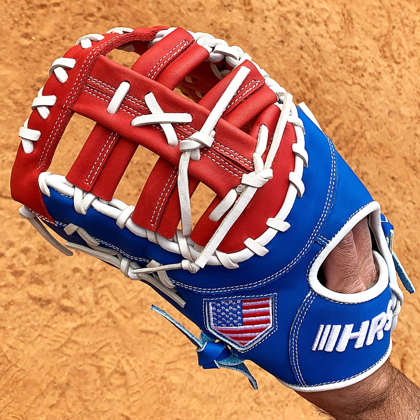 13" Baseball First Base Mitt - Red/White/Blue