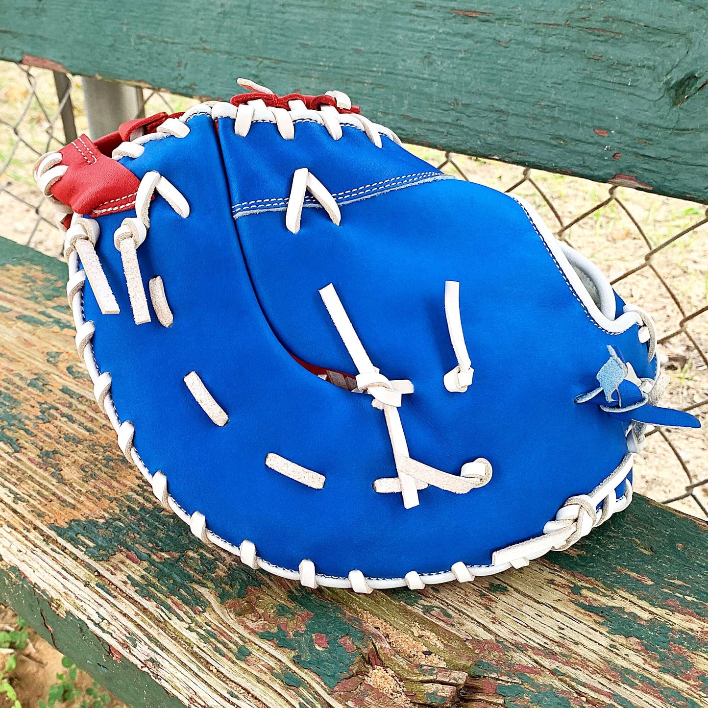 13" Baseball First Base Mitt - Red/White/Blue