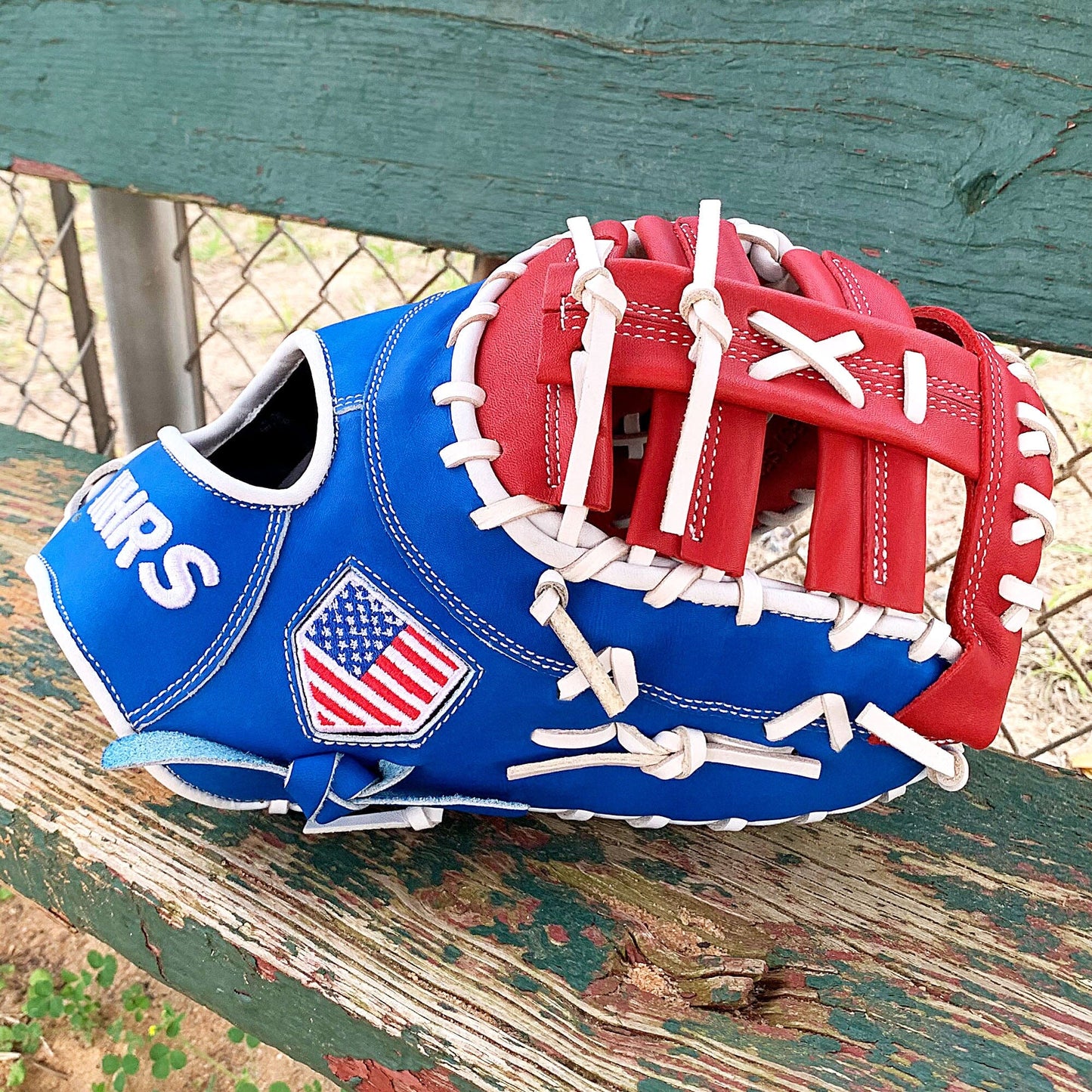 13" Baseball First Base Mitt - Red/White/Blue