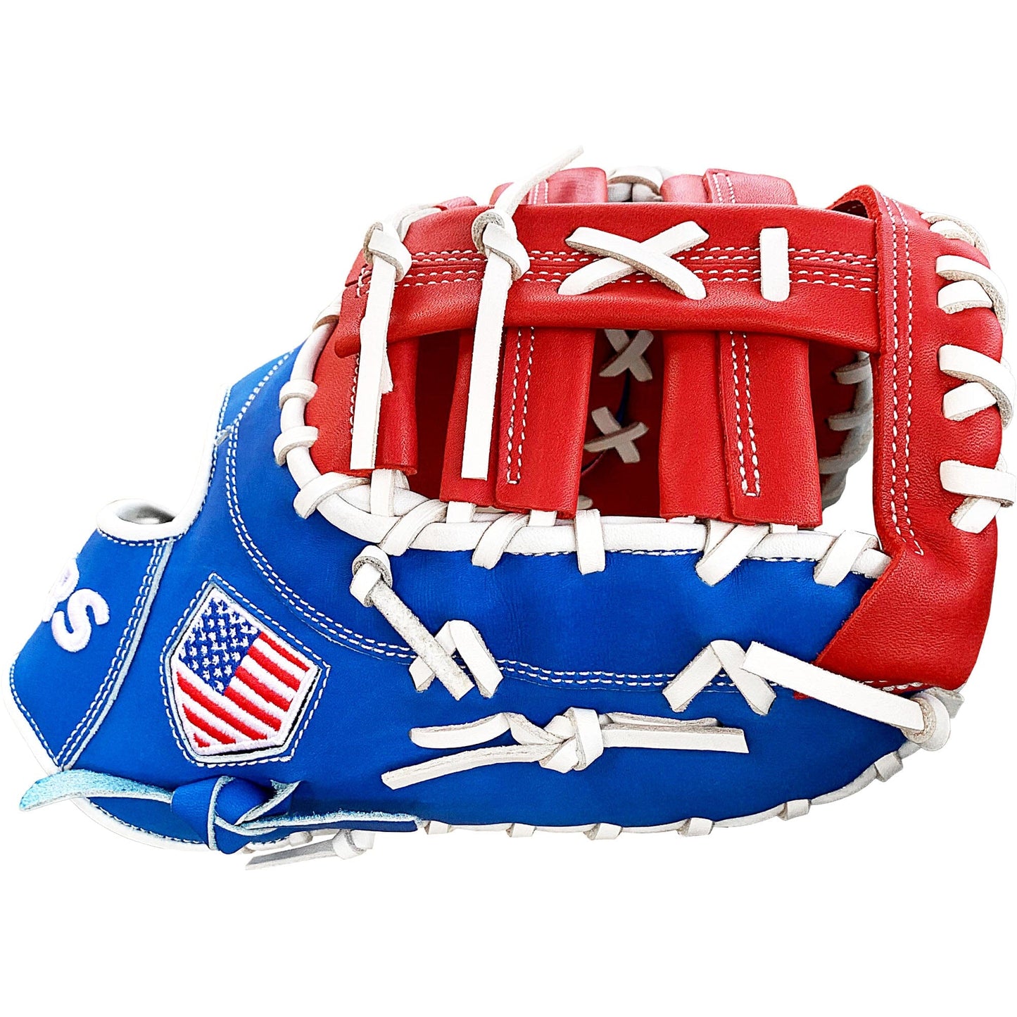 13" Baseball First Base Mitt - Red/White/Blue