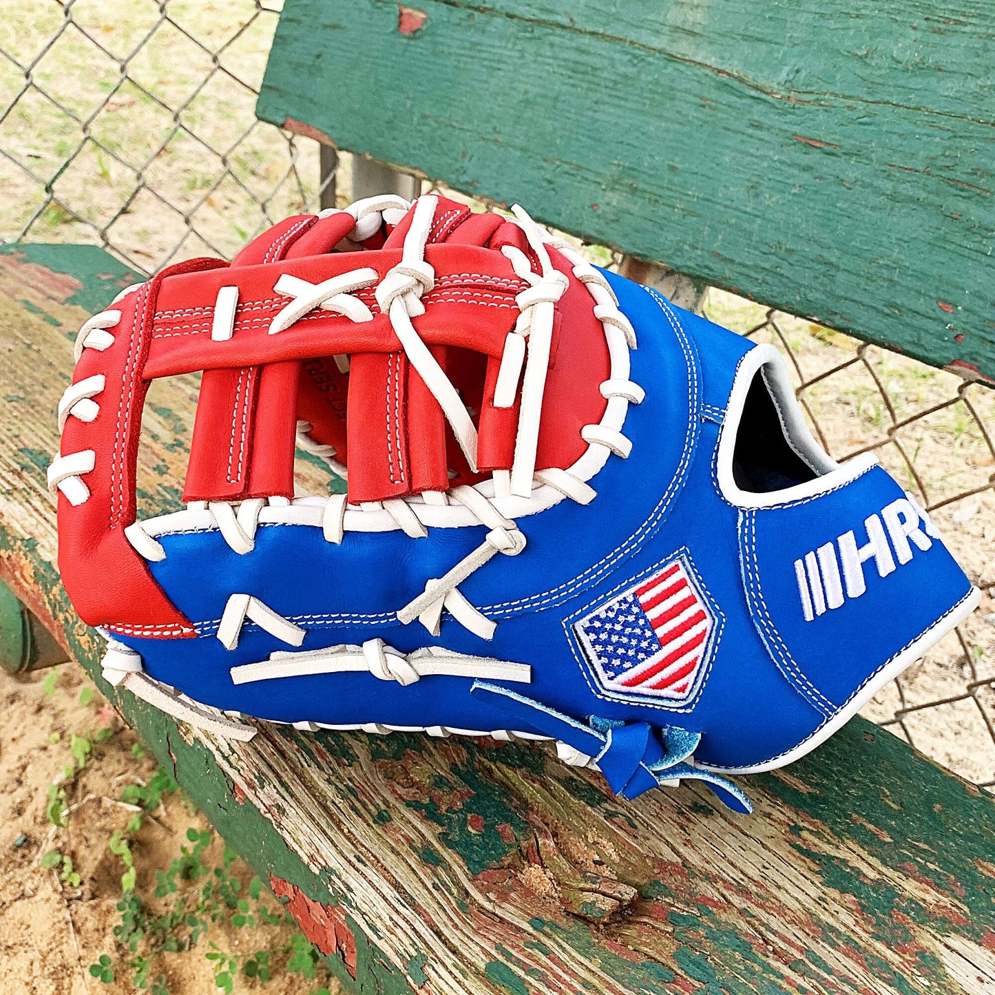 13" Baseball First Base Mitt - Red/White/Blue