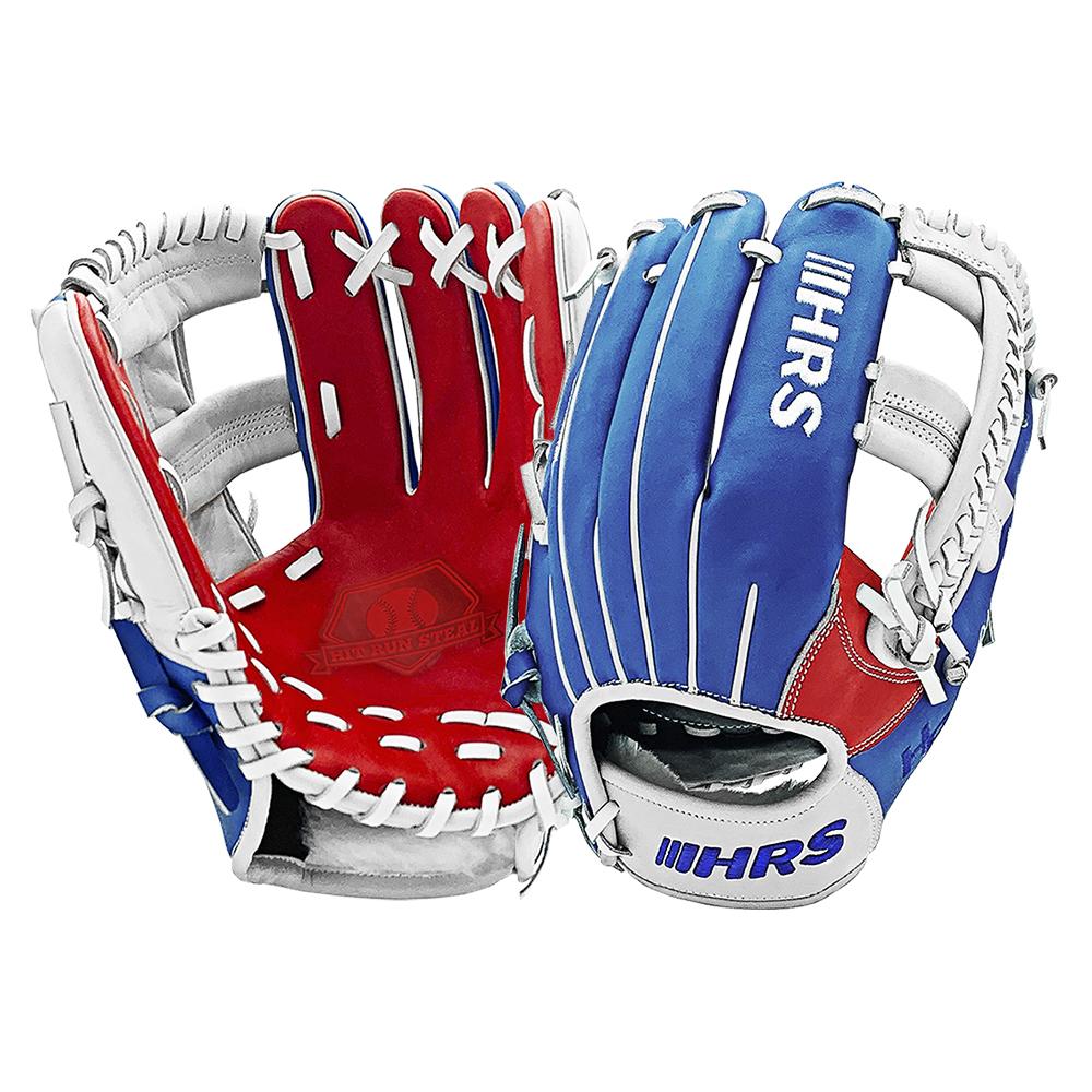 Custom Pro Baseball Glove Red White and Blue