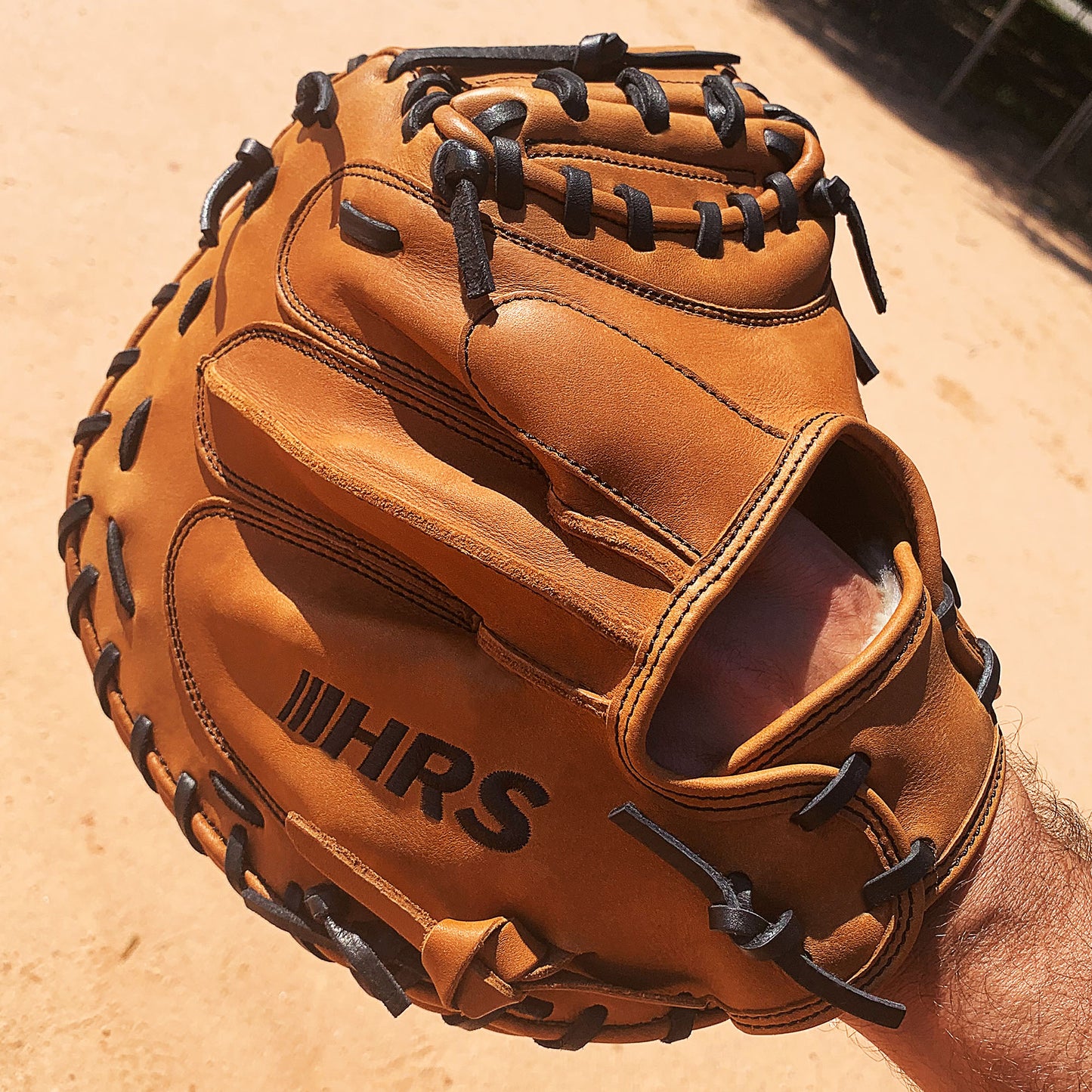 33.5" Baseball Catcher's Mitt - Tan with Black Laces