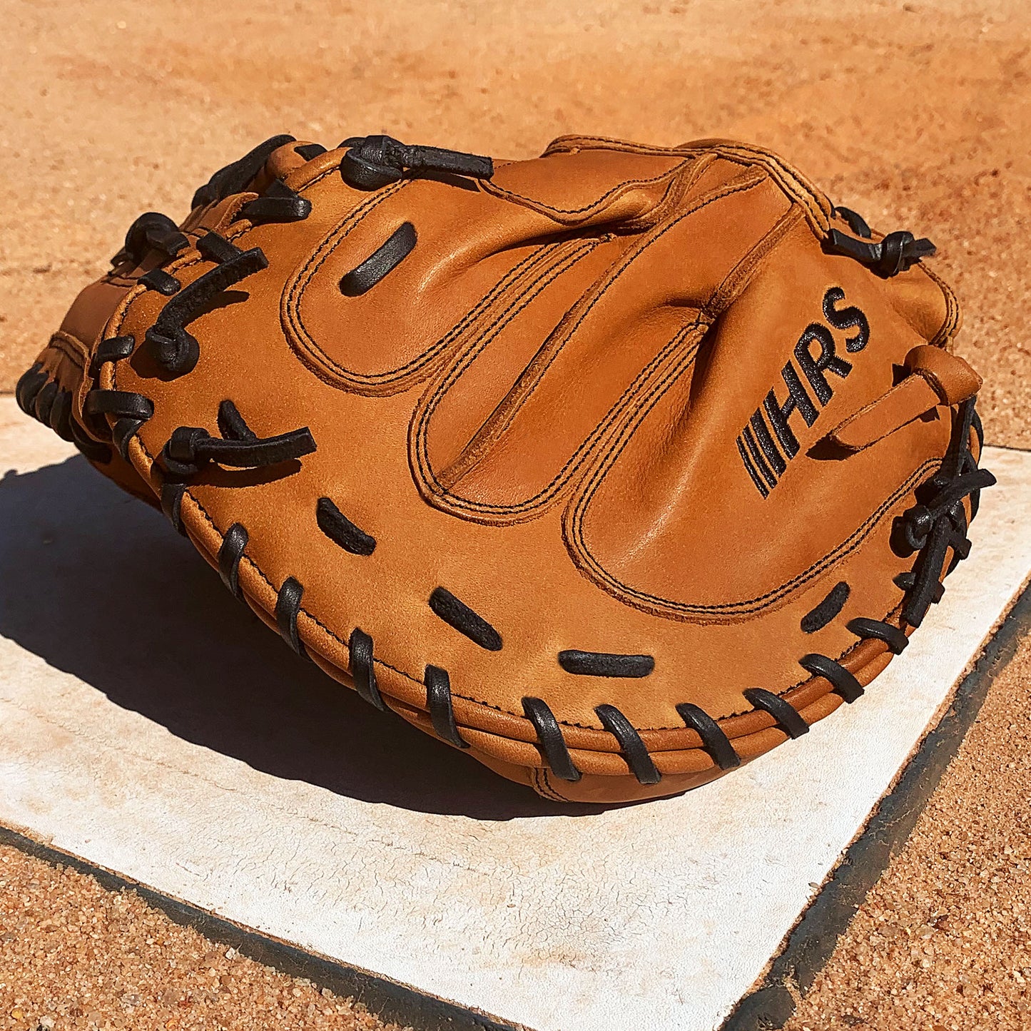 33.5" Baseball Catcher's Mitt - Tan with Black Laces