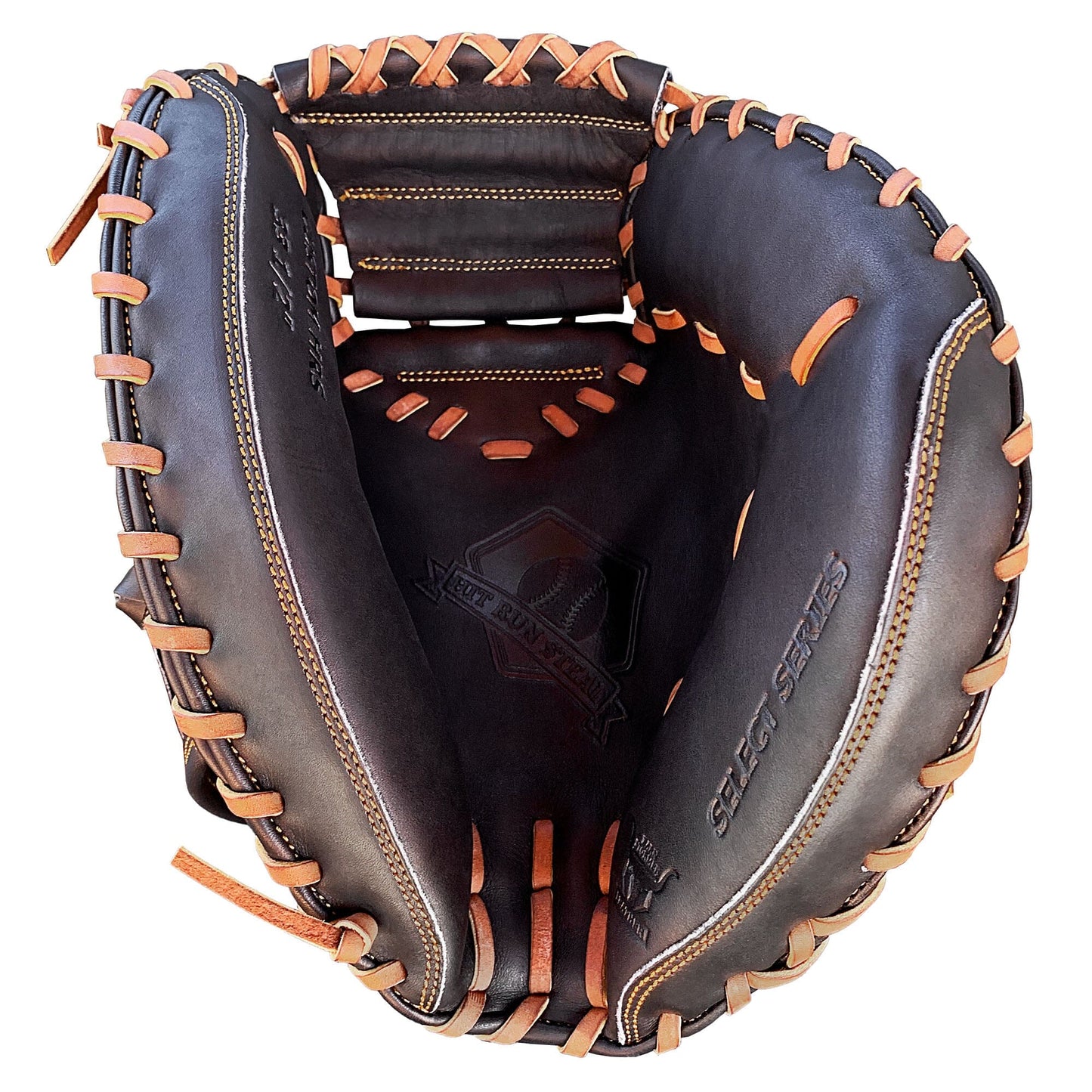 33.5" - Baseball Catcher's Mitt - Black with Tan Laces