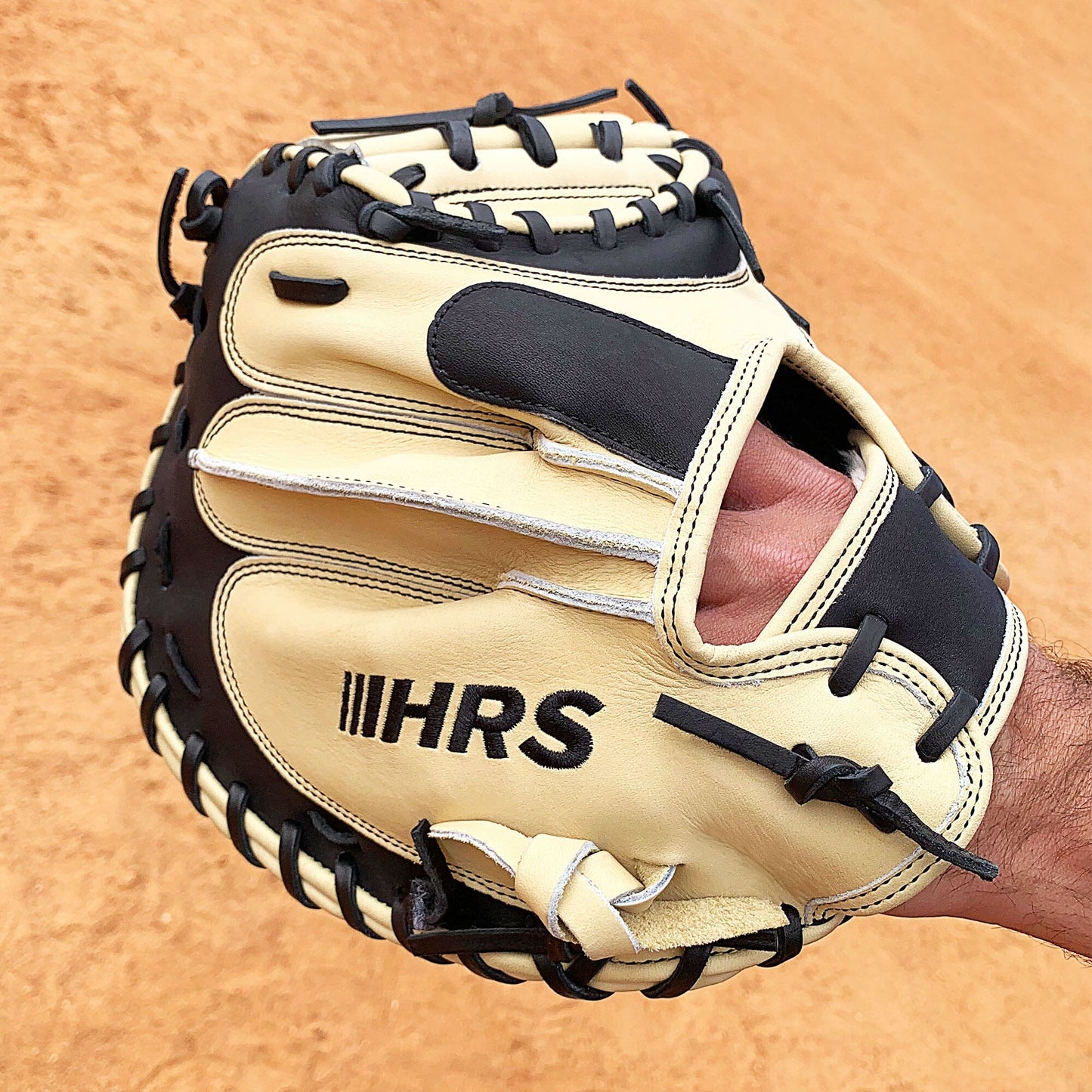 34" - Baseball Catcher's Mitt - Cream and Black