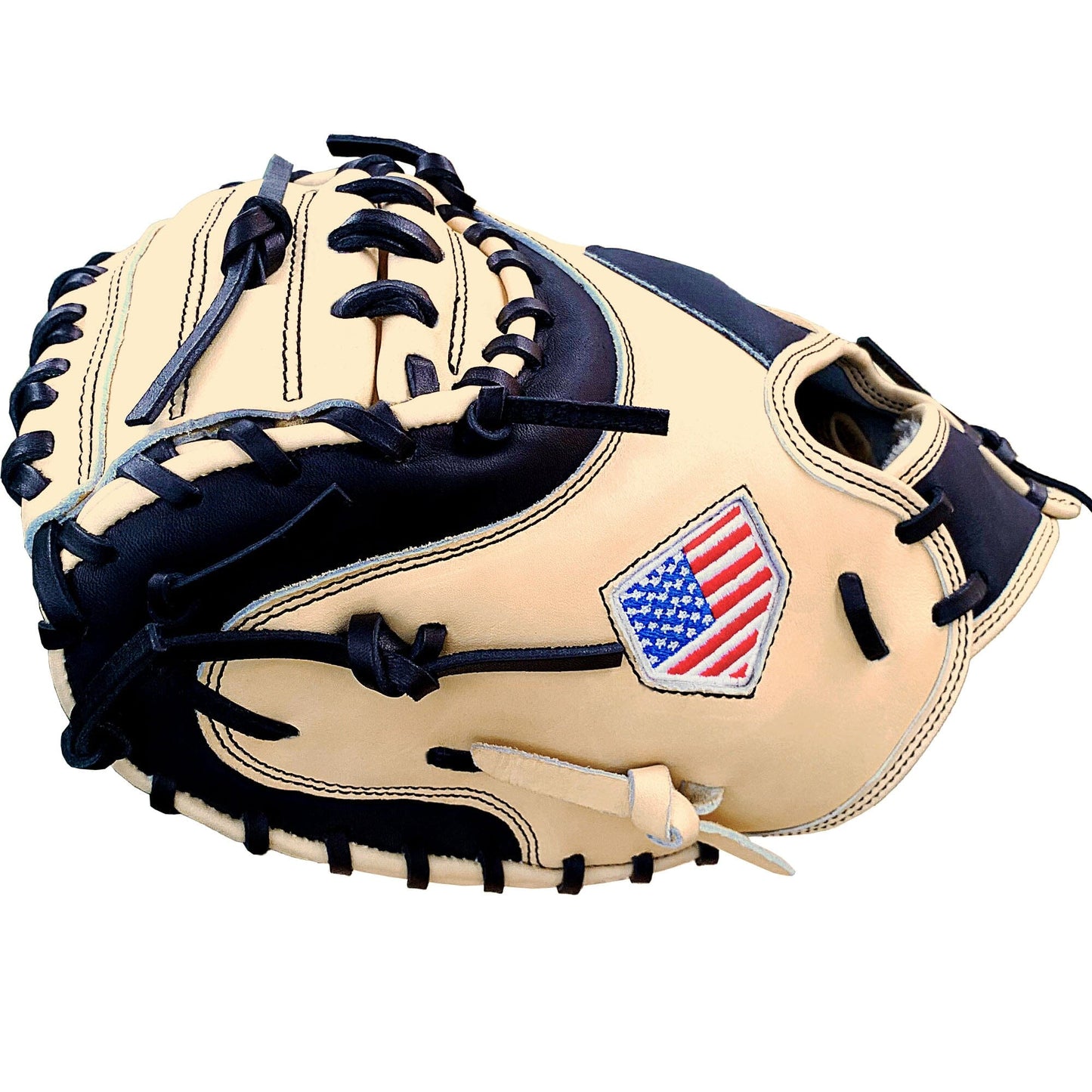 34" - Baseball Catcher's Mitt - Cream and Black