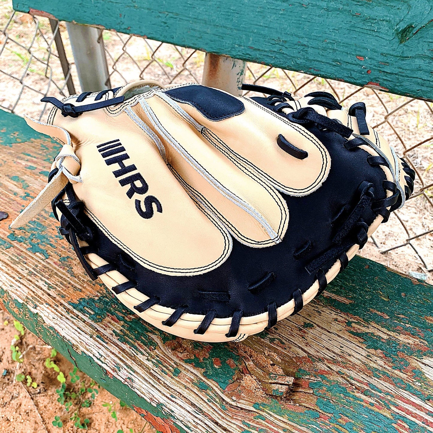 34" - Baseball Catcher's Mitt - Cream and Black