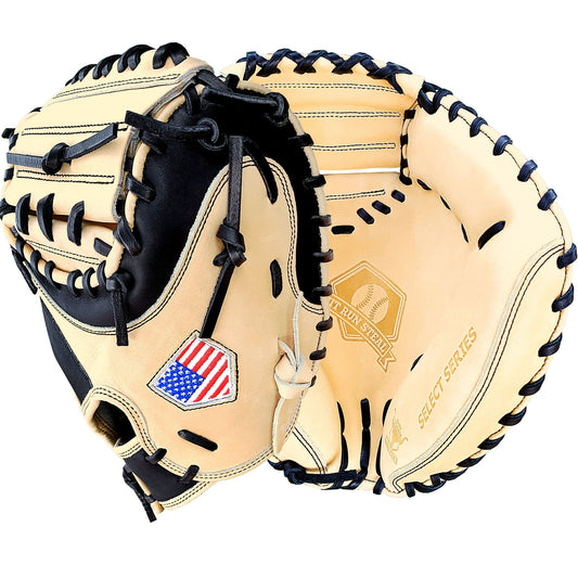 34" - Baseball Catcher's Mitt - Cream and Black