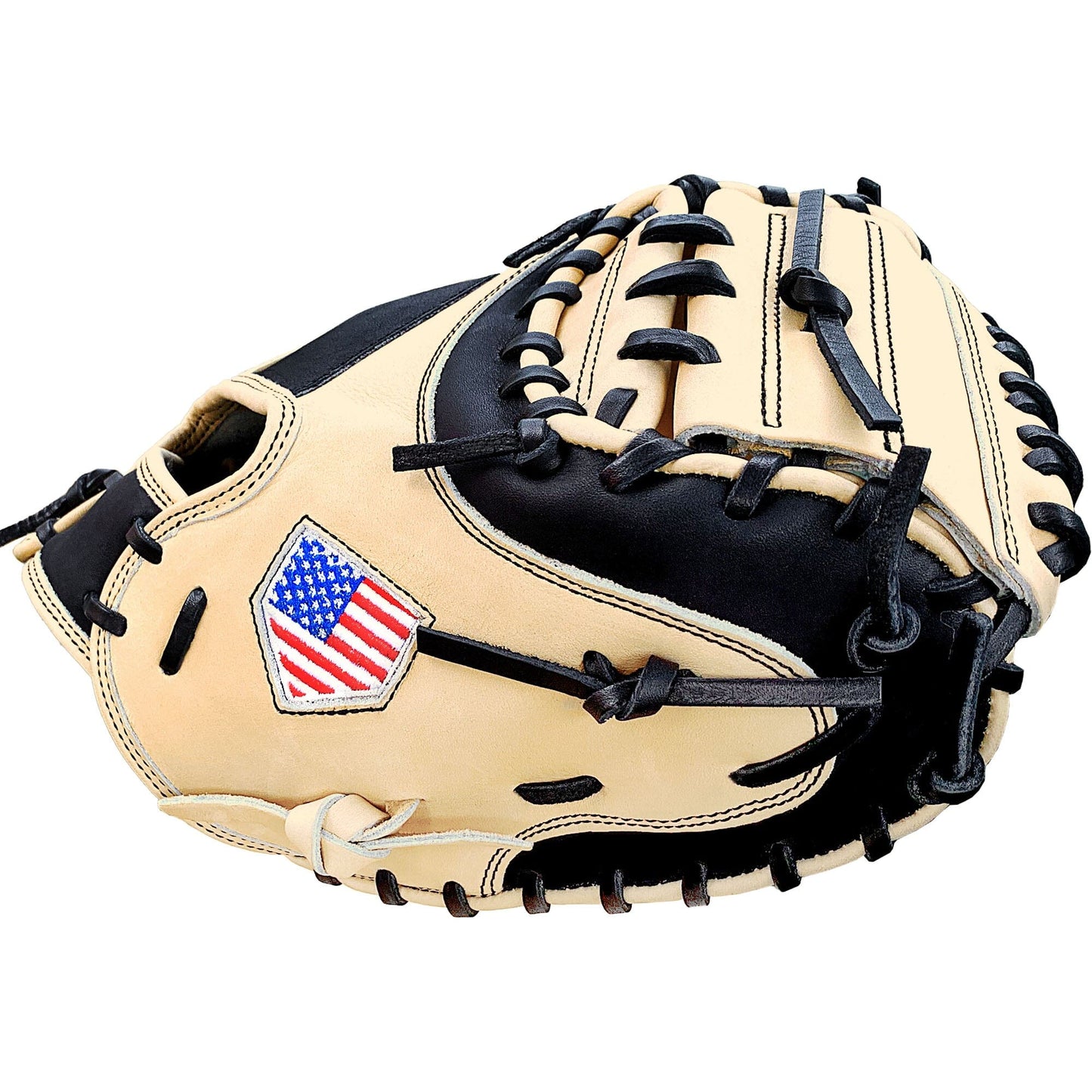 34" - Baseball Catcher's Mitt - Cream and Black