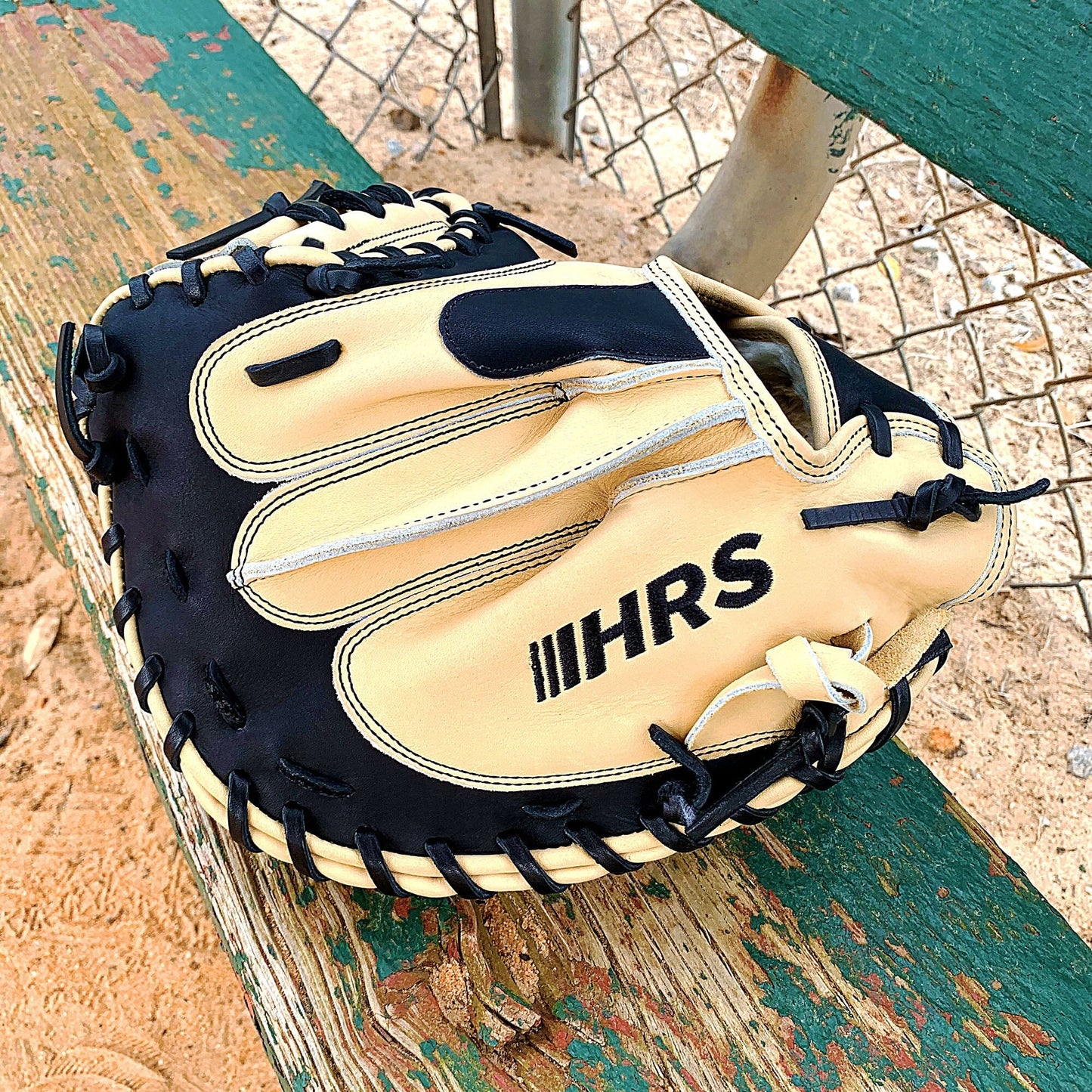 34" - Baseball Catcher's Mitt - Cream and Black