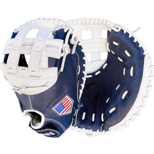 34" Softball Catcher's Mitt - Navy with White Web