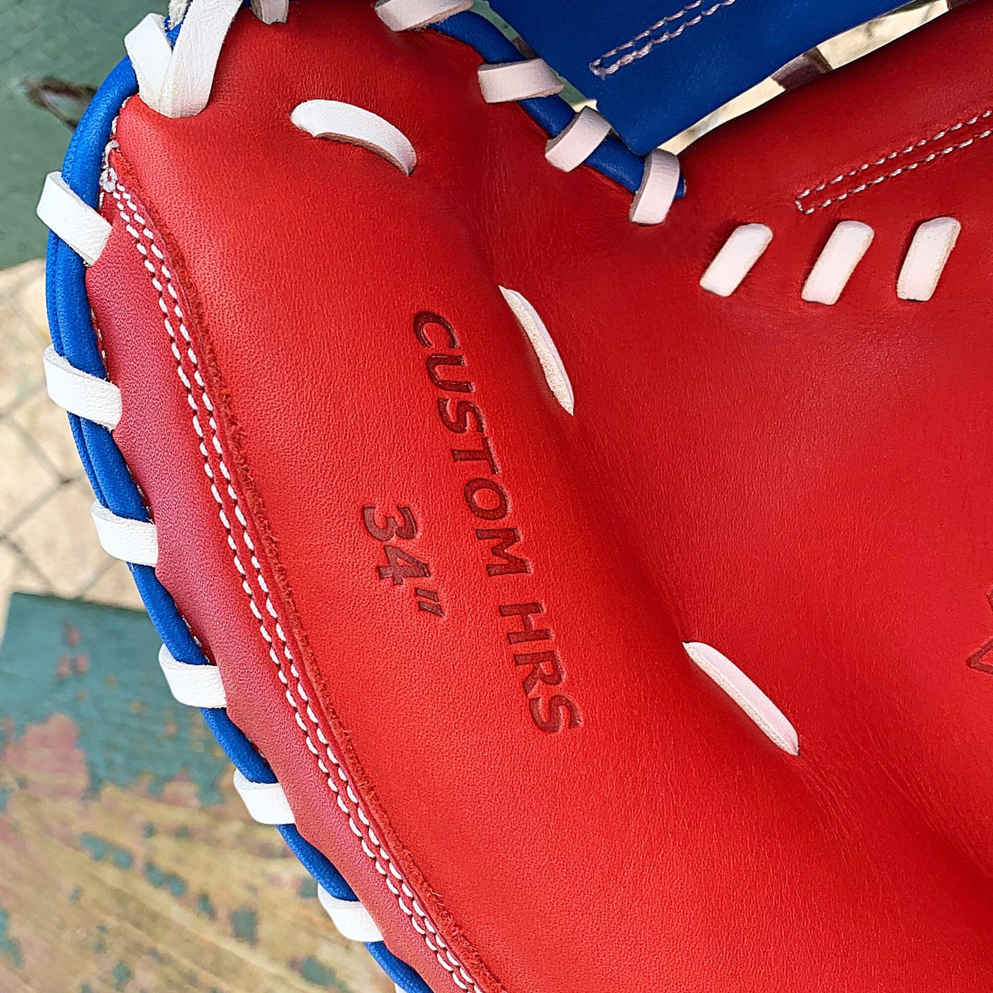 34" - Baseball Catcher's Mitt - Red, White, and Blue