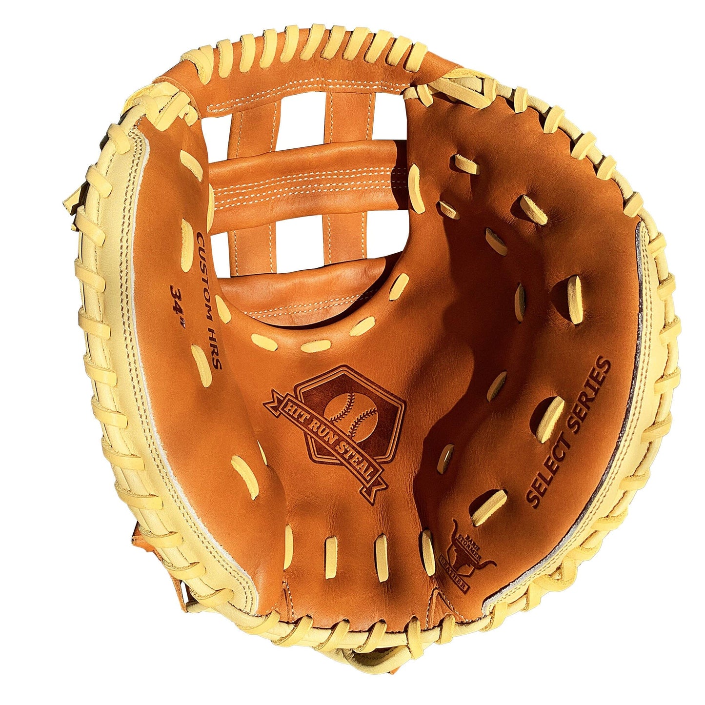 34" Softball Catcher's Mitt - Tan with Cream Laces