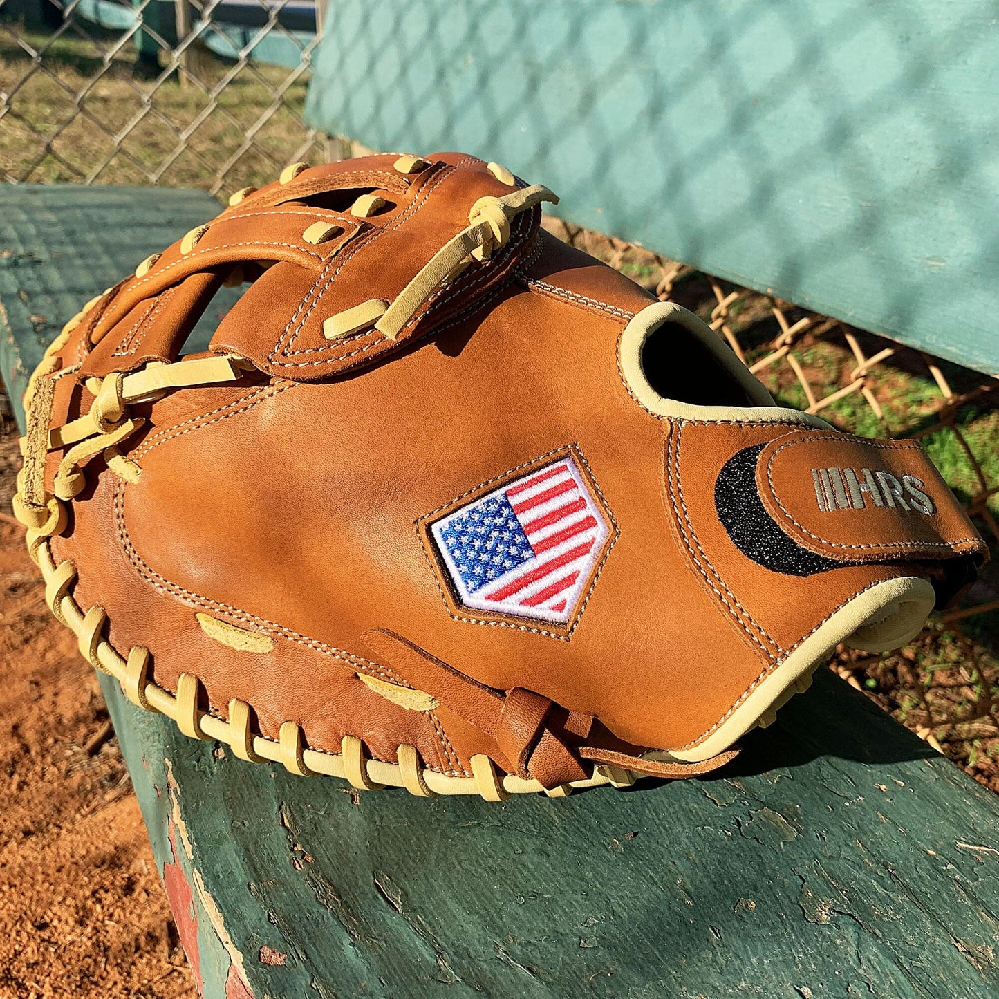 34" Softball Catcher's Mitt - Tan with Cream Laces