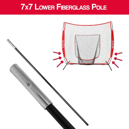 Bottom Fiberglass Pole Replacement For 7x7 Baseball or Softball Net