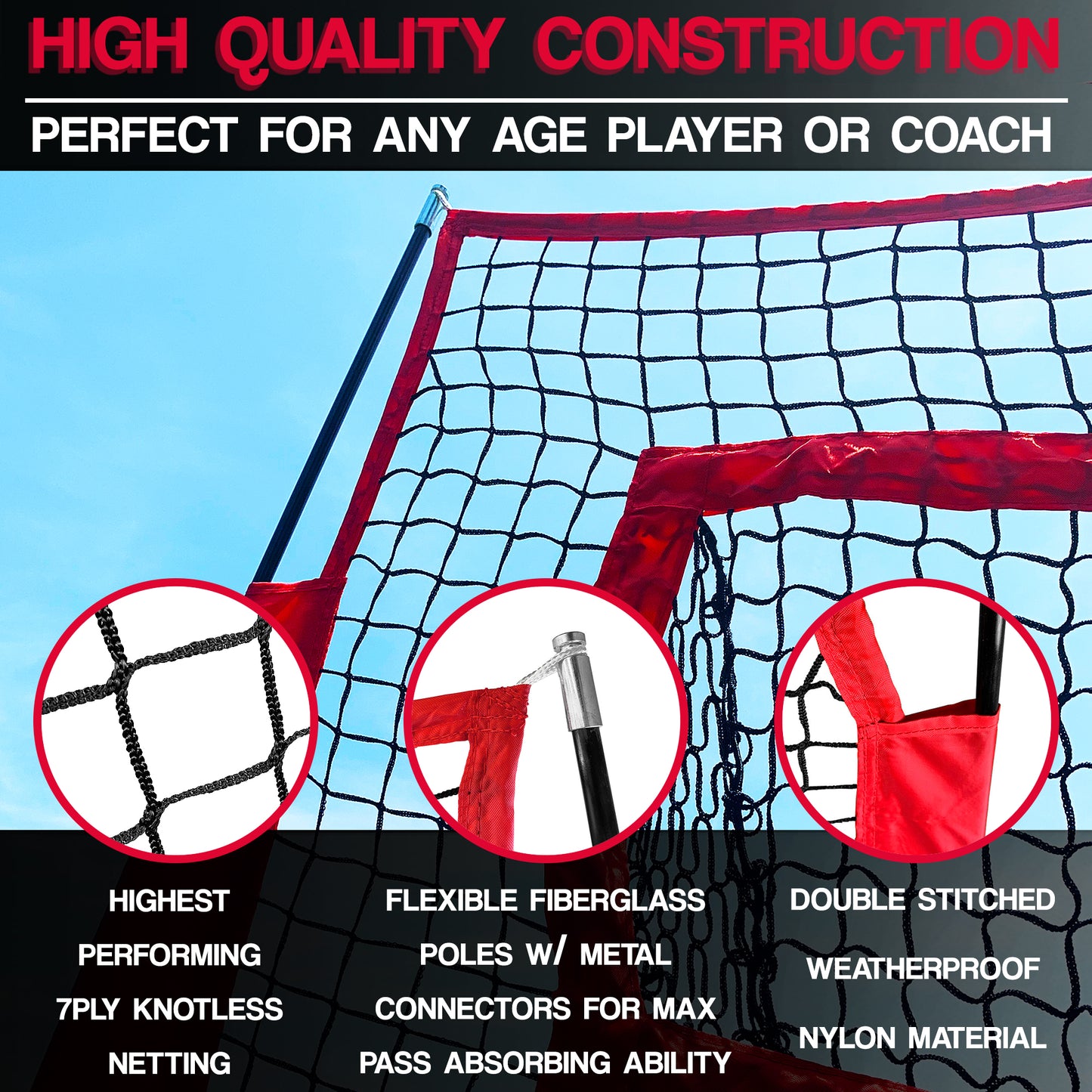 Heavy Duty Football Throwing Net | Great for Quarterback Training - Throwing Target Practice.