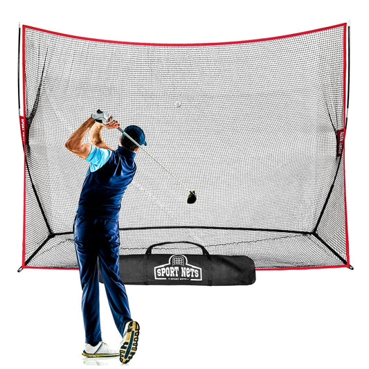 Heavy Duty 10x7 Golf Hitting Net - Perfect Golf Practice Net. Use Indoor, Outdoor, Garage, Backyard, Or In Any Open Field