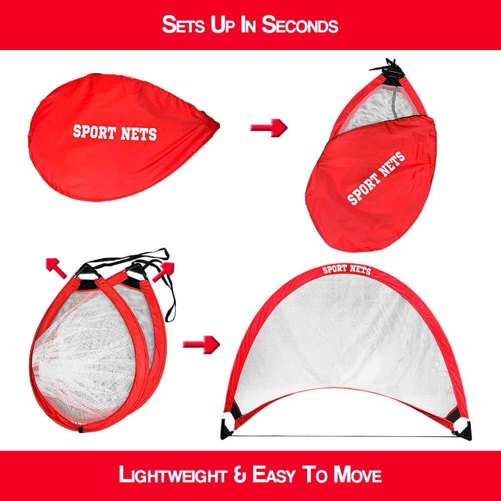 Portable Pop Up Soccer Goals - Great For Backyard, Fields or The Beach