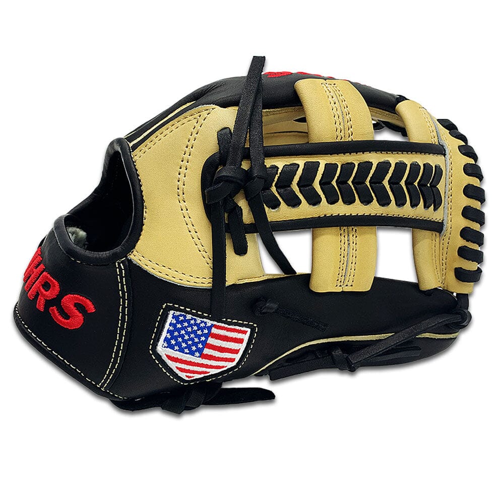 11.5" - Black and Cream - X Laced Single Post Web