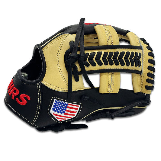 11.5" - Black and Cream - X Laced Single Post Web