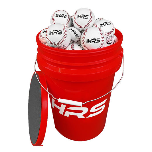 Bucket Of Game Baseballs