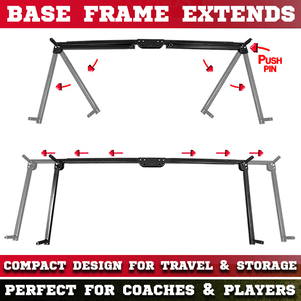 Portable Soccer Goal With Carry Bag - 4 Sizes 4' X 6' - 4' X 8' - 6' X 12' - 7' x 14'