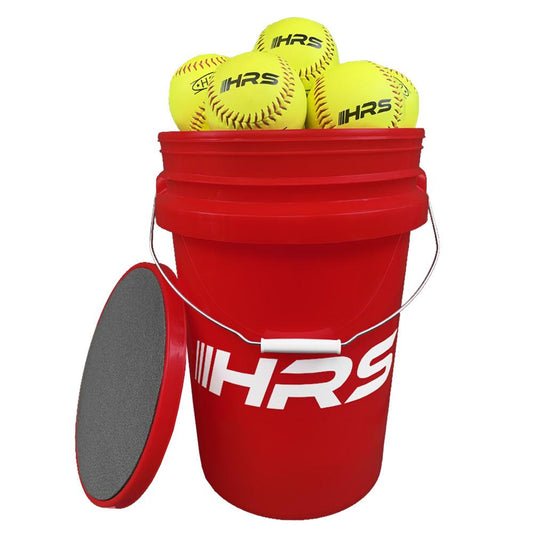 Bucket Of Game Softballs - Official 12 inch size and weight