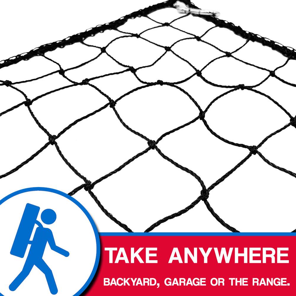 Heavy Duty 10'x10' / 10'x15' / 10'x20' Sports Barrier Protective Netting With Carabiner Clips - All Sport Containment Net Golf /Lacrosse / Football / Baseball / Softball / Basketball / Soccer / Hockey